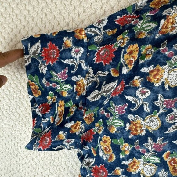 Lauren Ralph Lauren Black label Floral Button-Up Shirt Size L 100% linen‎ women - Picture 4 of 9